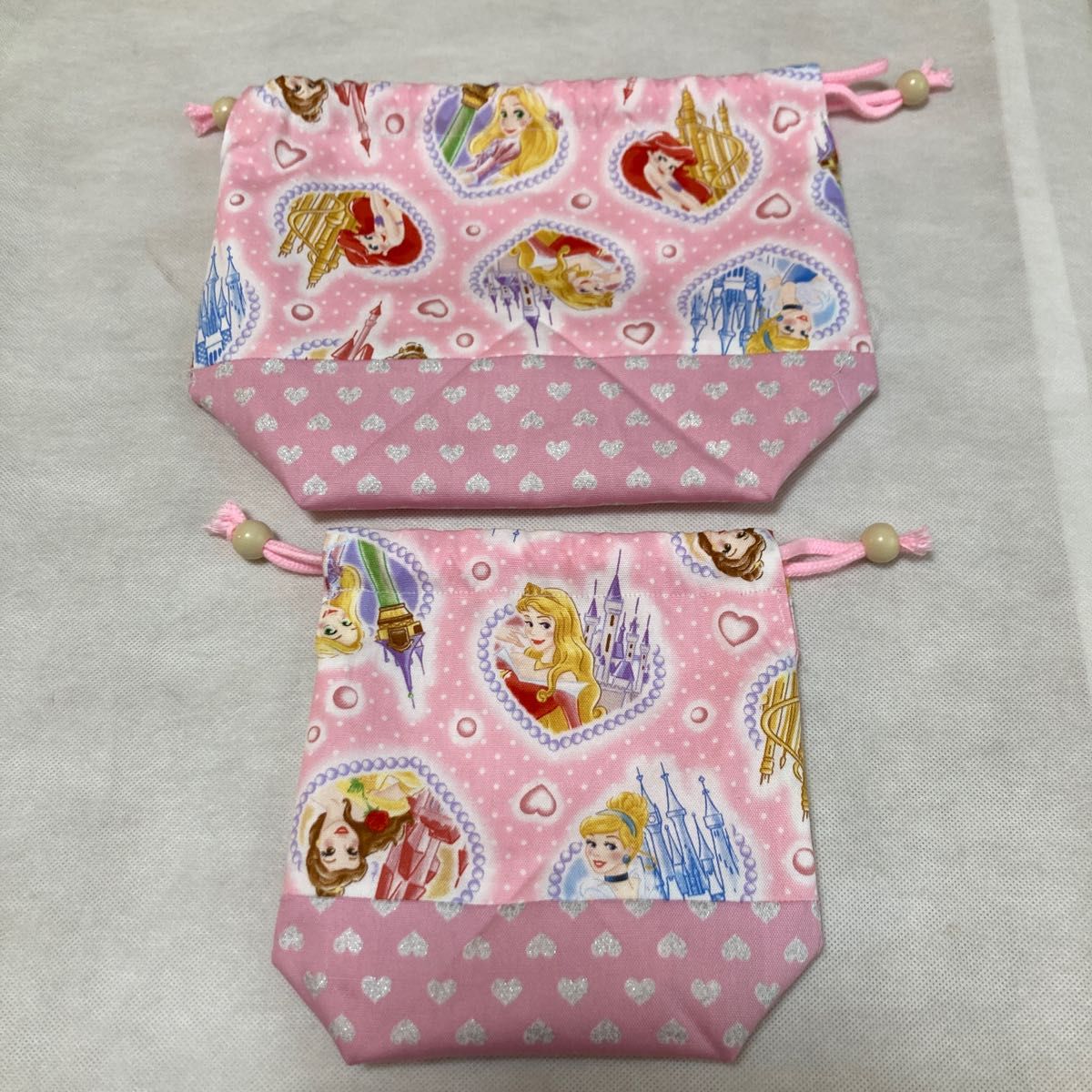 プリンセス お弁当袋 コップ袋 ランチョンマットセット ピンク系