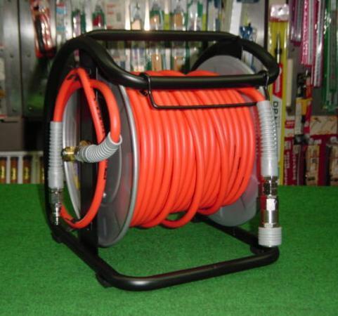 ②新品 マッハ NHD-630C 高圧用スムージホース付エアードラム φ6X30m オレンジ 新品 NHD630C フジマック
