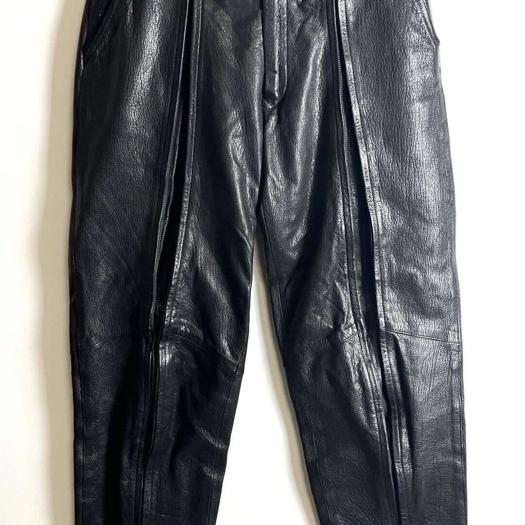 80s】ISSEY MIYAKE MEN レザーパラシュートパンツ アーカイブ 80s】ISSEY MIYAKE MEN レザーパラシュートパンツ アーカイブ