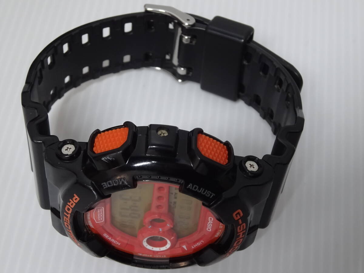 中古 CASIO カシオ G-SHOCK GD-100HC ハイパーカラーズ オレンジ ブラック デジタル メンズ 腕時計 クオーツ ケース付_画像5