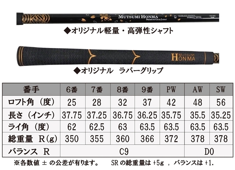 ●送料無料 オークション♪現品限り『硬さ：SR』ムツミ ホンマ (Mutsumi Honma) MH608鳳凰アイアン ゴールデン７本セット【2番手やさしく】_画像4