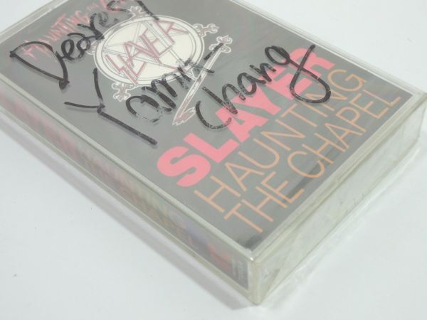 SLAYER スレイヤーズ / HAUNTING THE CHAPEL ホーンティング ザ チャペル カセットテープ サイン入りの画像4
