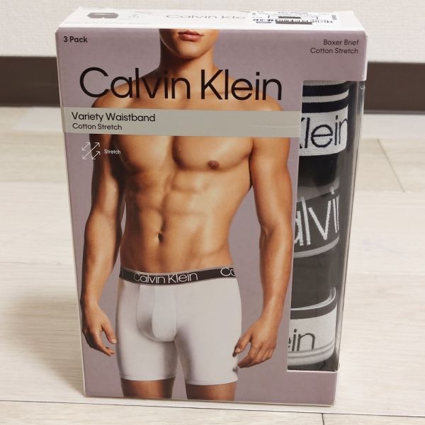 新品 カルバンクライン Calvin Klein ボクサーパンツ 3枚セット 黒３種類 Sサイズ Y018_画像1