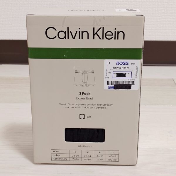 新品 カルバンクライン Calvin Klein ボクサーパンツ 3枚セット 黒 Sサイズ Y019_画像2