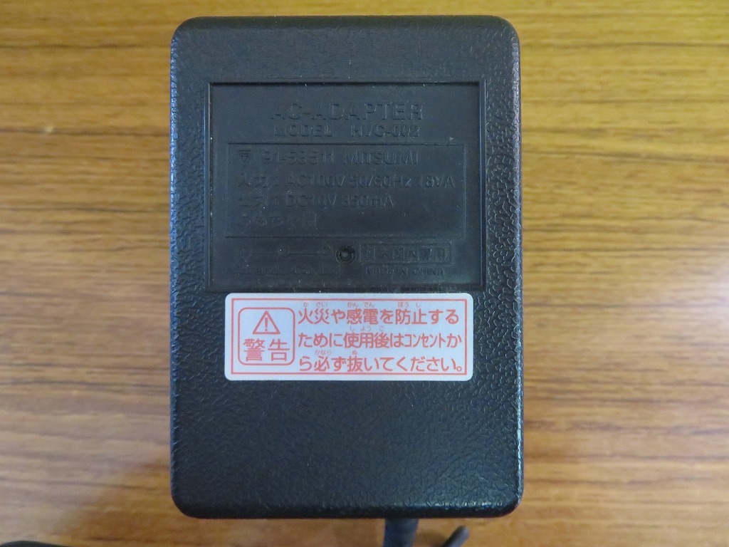 KMH1326★SFC/FC スーパーファミコン/ファミコン ACアダプター 純正品 HVC-002 動作確認済み_画像2