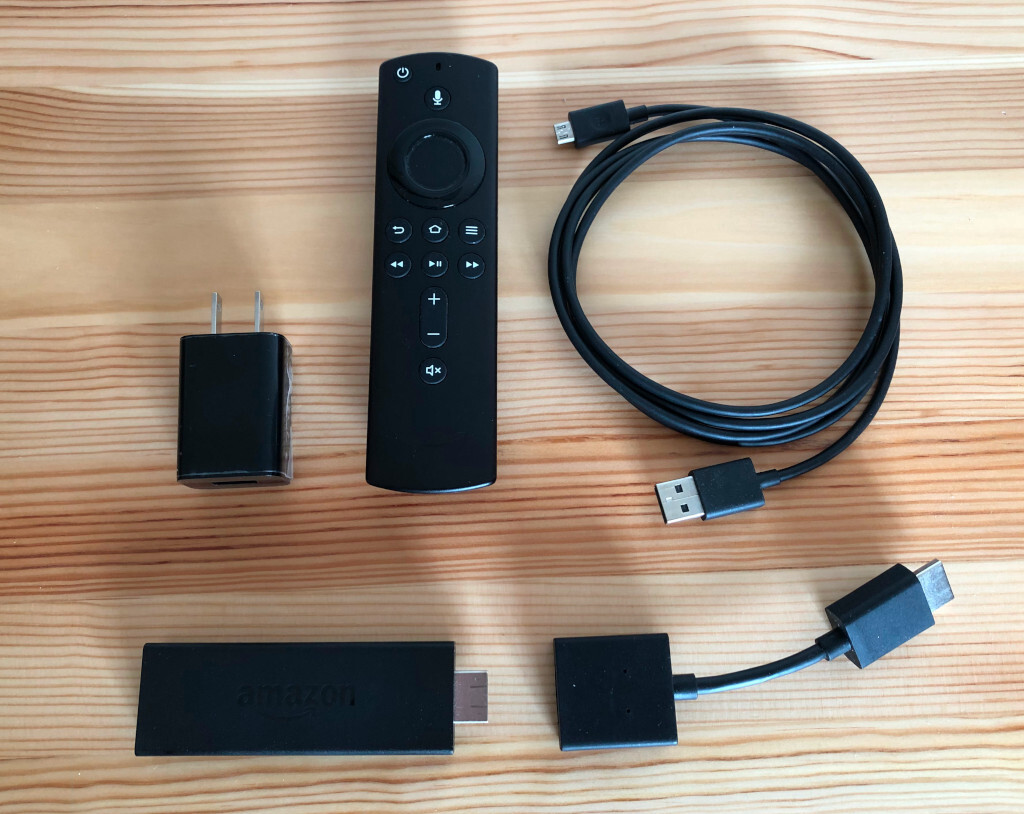 Amazon Fire TV Stick (第2世代) モデル番号 LY73PR 作動品: 本体/リモコン/HDMI延長アダプタ/USB電源アダプタ/USB電源ケーブル_画像1
