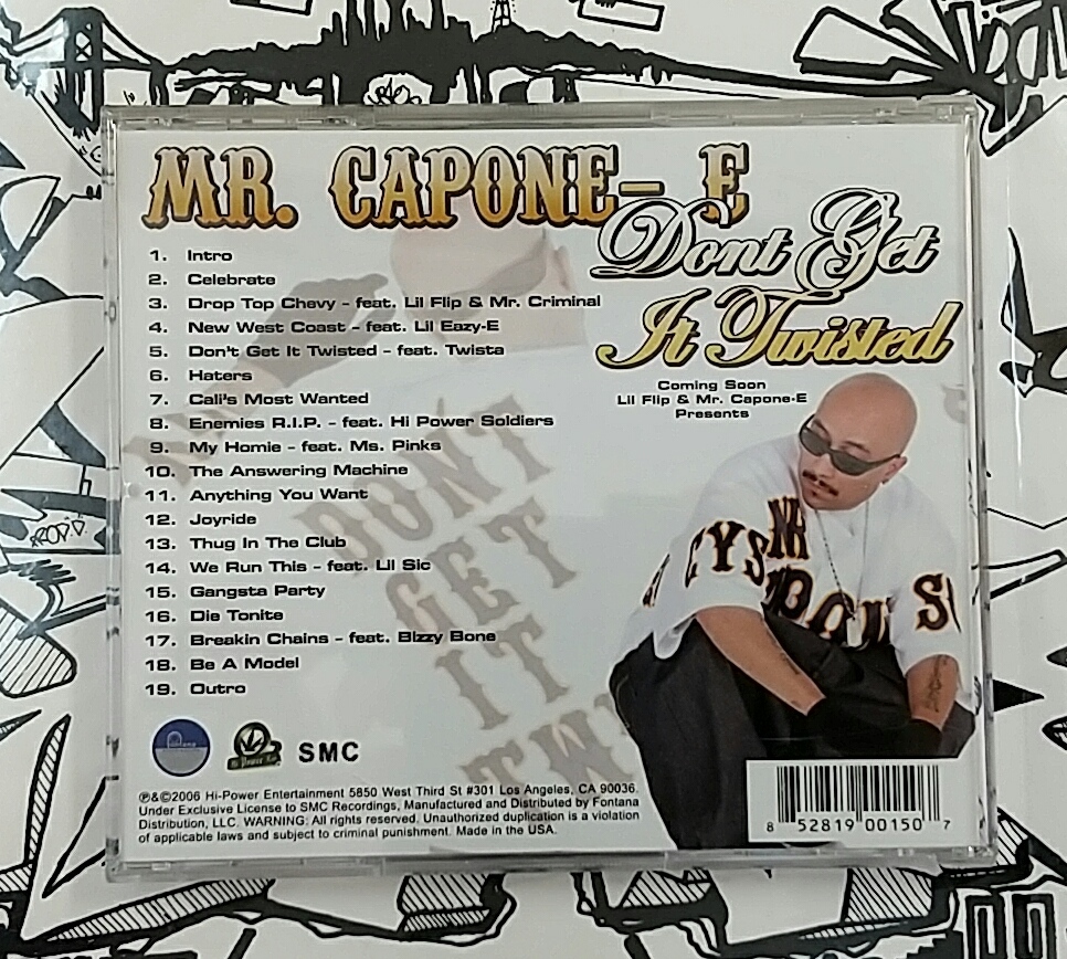 (CD) Mr. Capone-E － Don't Get It Twisted / G-rap / G-luv / Gangsta / Gラップ / ギャングスタ / ウェッサイ / HIPHOP / ヒップホップ_画像2