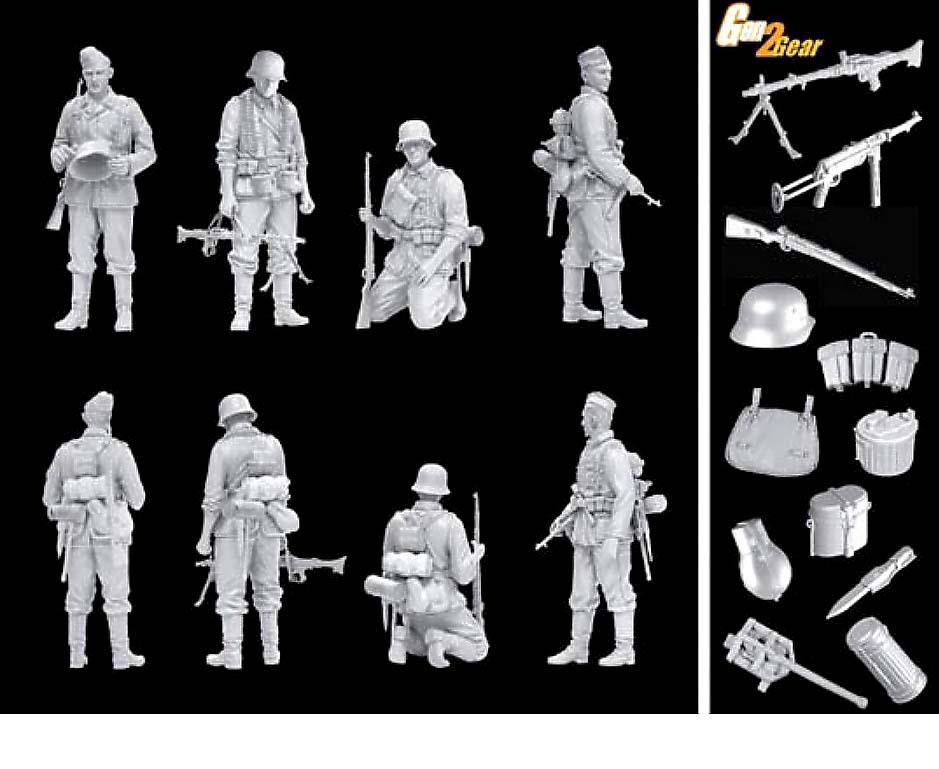 ★ドラゴン(6656 Gen2Gear) 1/35 ハリコフへの進軍 1942 ドイツ第6軍兵士(4体入/エッチング付)(定形外350円他)_メーカー見本