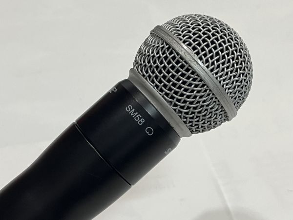 SHURE UR2-J5HK/SM58 国内正規品 開封未使用品 動作品 美品 擦傷錆汚れ等有り 現状渡し ＊工事設計認証の証明書付の画像3