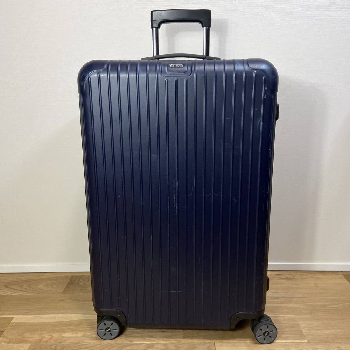 7 day ~8 day. travel RIMOWA high capacity 86L SALSA 4 wheel Carry case navy 