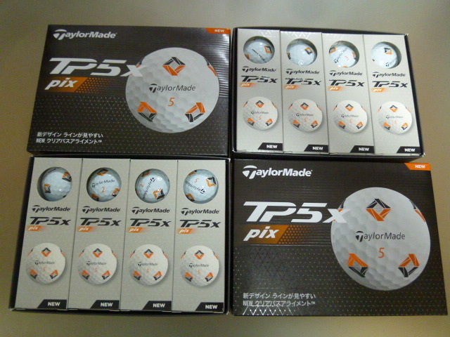 新発売◆2024年！New TP5x Pix/日本正規品/新品【TaylorMade】テーラーメイド New TP5X Pix ツアーボール/WH/2ダース【5ピース】の画像1