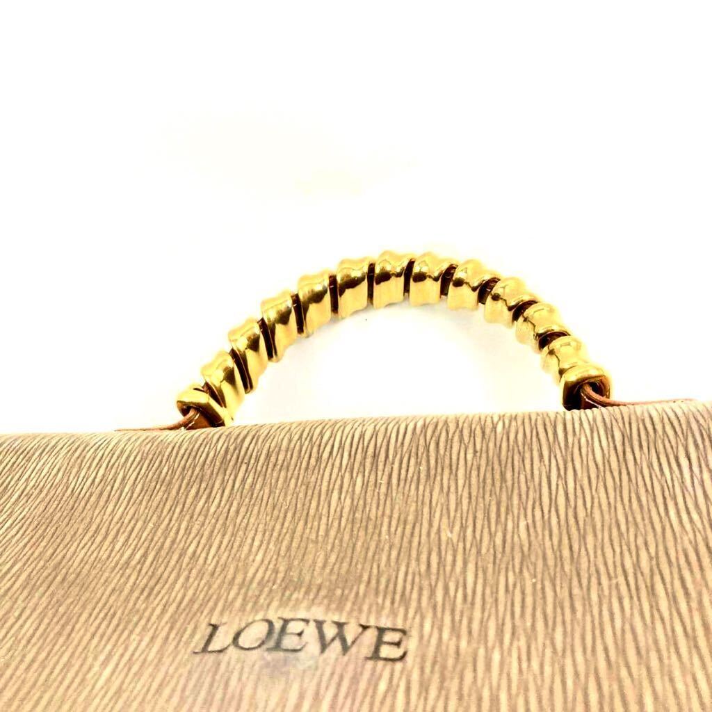 極美品 A4可 LOEWE ロエベ ベラスケス レディース ビジネス ハンドバッグ ショルダー 肩掛け 斜めがけ 2way レザー 本革 ブラウン 茶色_画像8