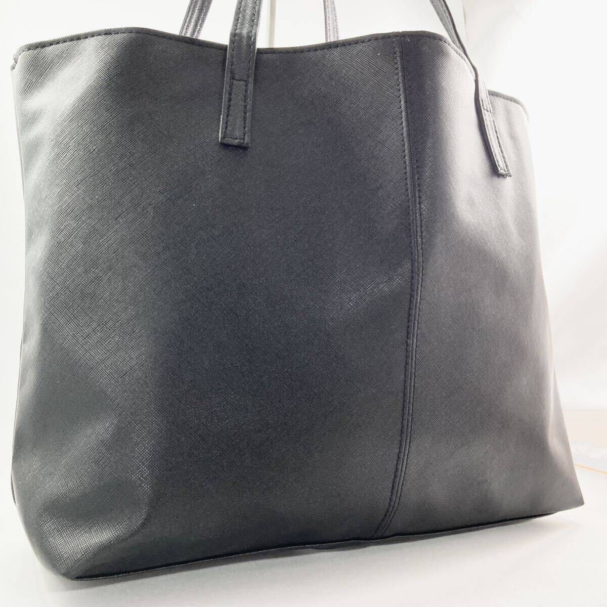 [ new goods ] A4 possible tote bag business bag men's lady's business commuting going to school .. shoulder shoulder .. high capacity PU leather black black 