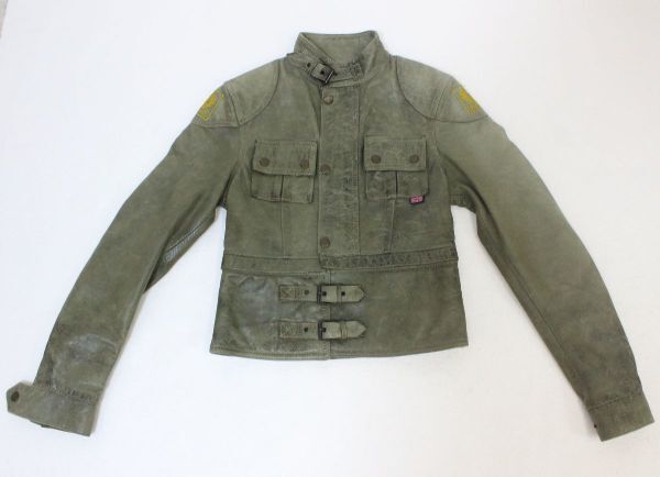 ● Belstaff ベルスタッフ レザージャケット サイズ40 鹿革 イタリア製●NOE09676　カーキ_画像1