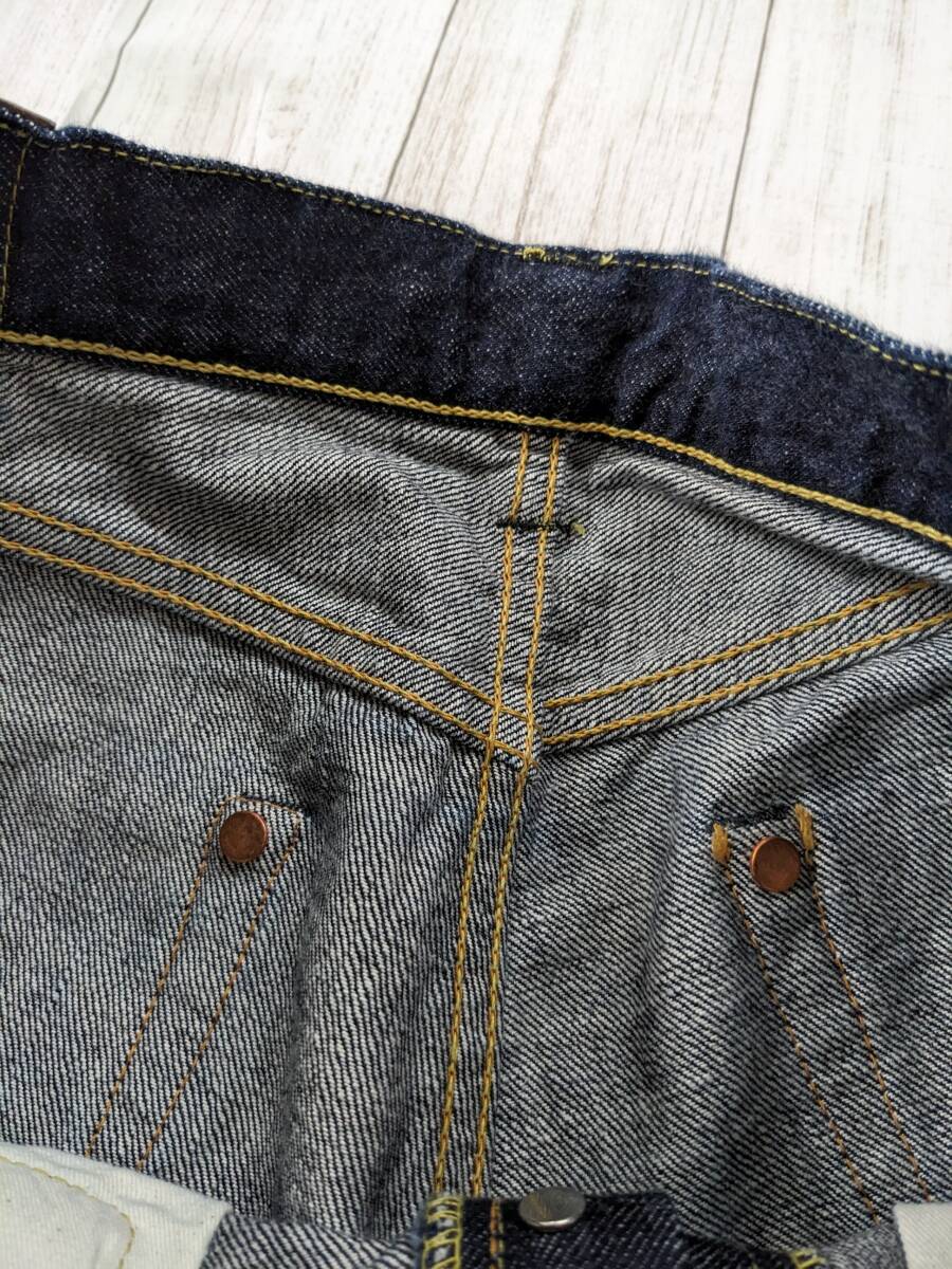 TCB jeans/TCBジーンズ50's jeans/XXモデルワンウォッシュ/インディゴデニムパンツ/美品/SIZE32/セルビッチ/隠しリベット/Vステッチ/美品_画像7