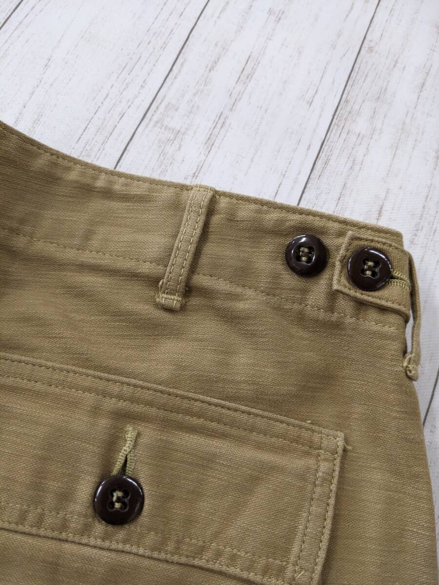 Orslow/オアスロウ/40S/US ARMY SLIM FIT FATIGUE PANTS/ファティーグパンツ/オリジナルバックサテン生地　_画像9