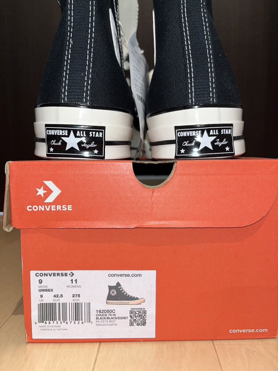 新品 converse コンバース チャックテイラーct70ブラック Black27.5cmの画像6