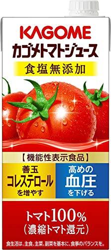 カゴメ トマトジュース 食塩無添加 機能性表示食品 1L 1000ml 6本 業務用 レストラン用_画像1