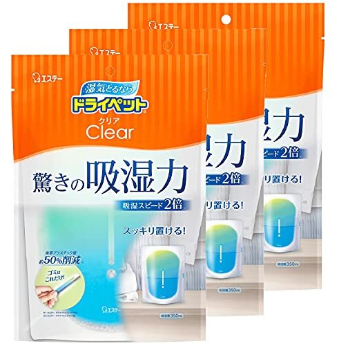 ドライペット 除湿剤 まとめ買い ドライペットクリア スタンドパックタイプ どこでも用 350ml×3個 湿気取