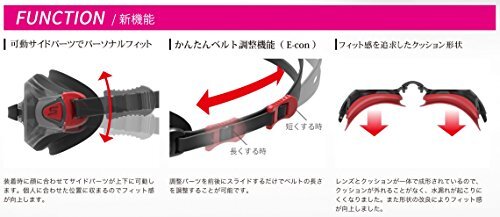 スワンズ スイミングゴーグル 度付きレンズ FCL-45PAF SMK スモーク S-3.00 フィットネス 大人用_画像4