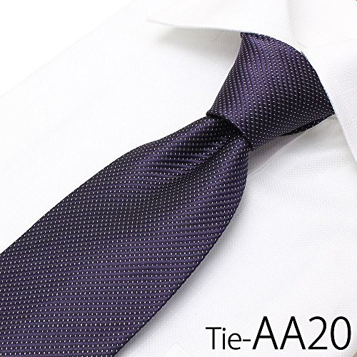 ドレスコード101 ネクタイ 落ち着いたカラー 選べる30色 (洗えるネクタイ) TIE-A メンズ TIE-AA20 パープ_画像2