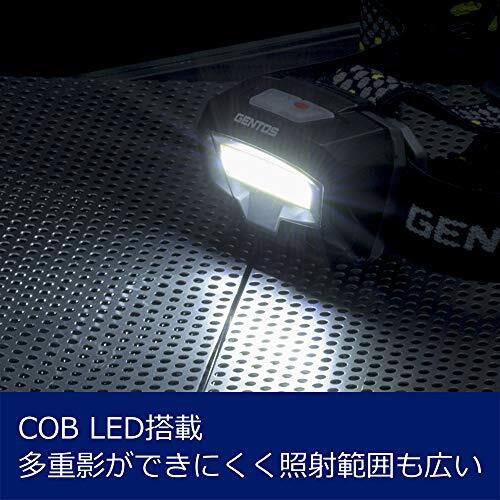 GENTOS(ジェントス) LED ヘッドライト 明るさ400ルーメン/実用点灯3時間/COB(発光面)LED/2色(白&赤)の画像2