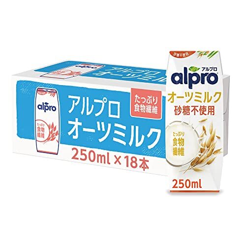 ダノンジャパン アルプロ オーツミルク 砂糖不使用 250ml×18本 たっぷり食物繊維_画像1
