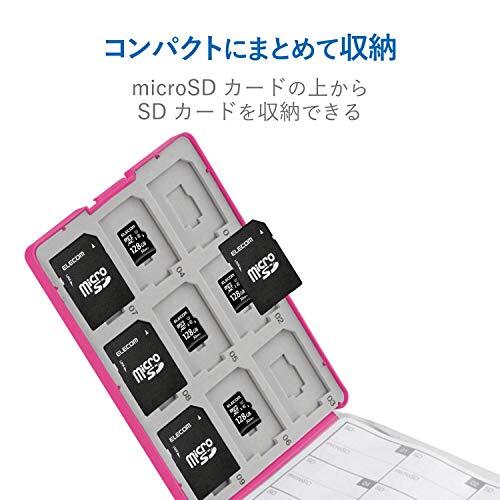 エレコム メモリカードケース SD ケース プラスチック SD18枚 + microSD18枚収納 ピンク CMC-SDCPP36_画像4