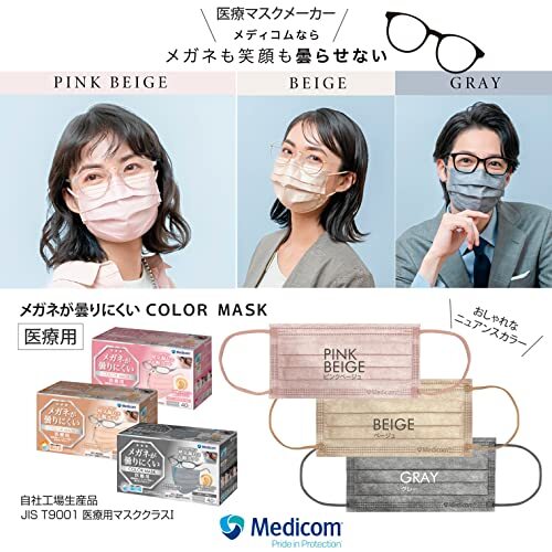 メディコムジャパン メガネが曇りにくいマスク 40枚入 ベージュ JMK200687_画像7