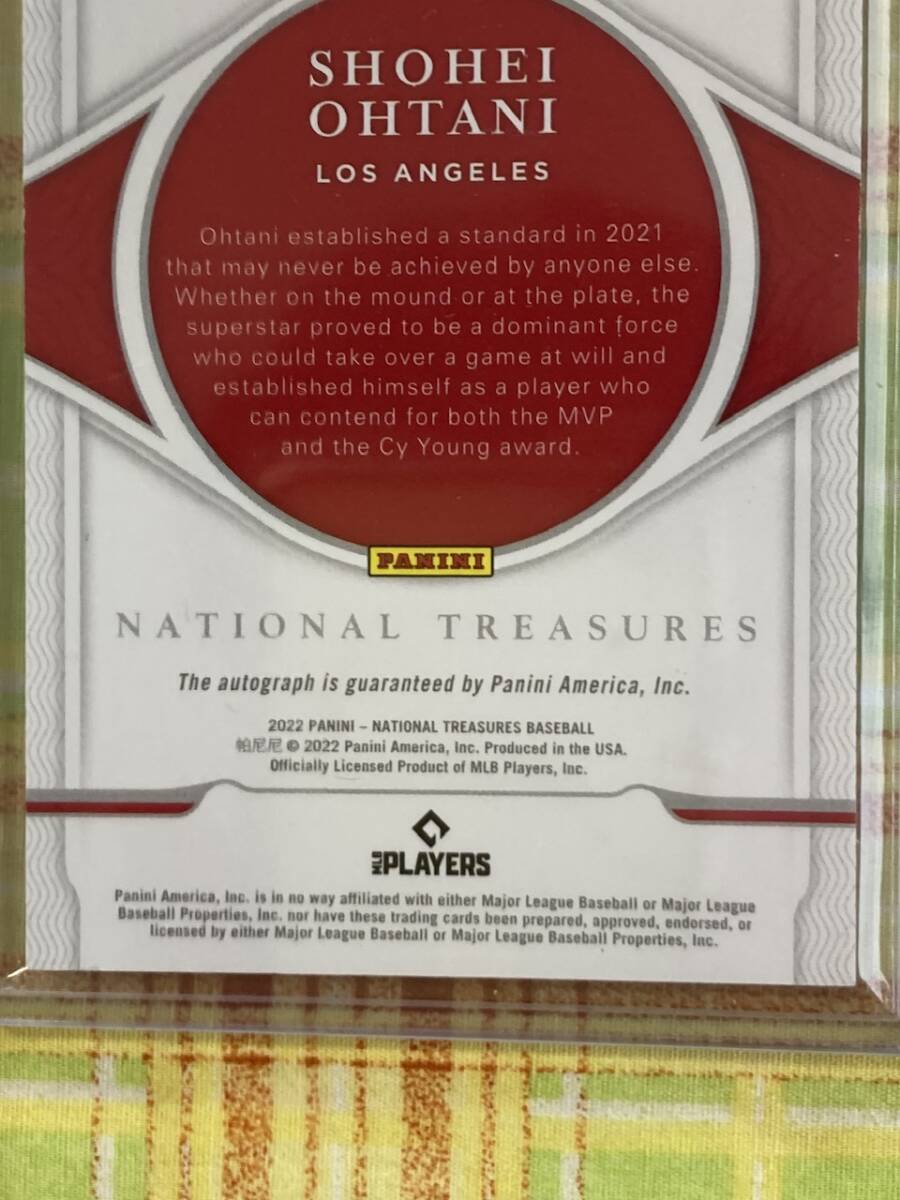 大谷翔平 2022 直筆サイン入りトレーディングカード PANINI National Treasures 99枚限定 超美品の画像6