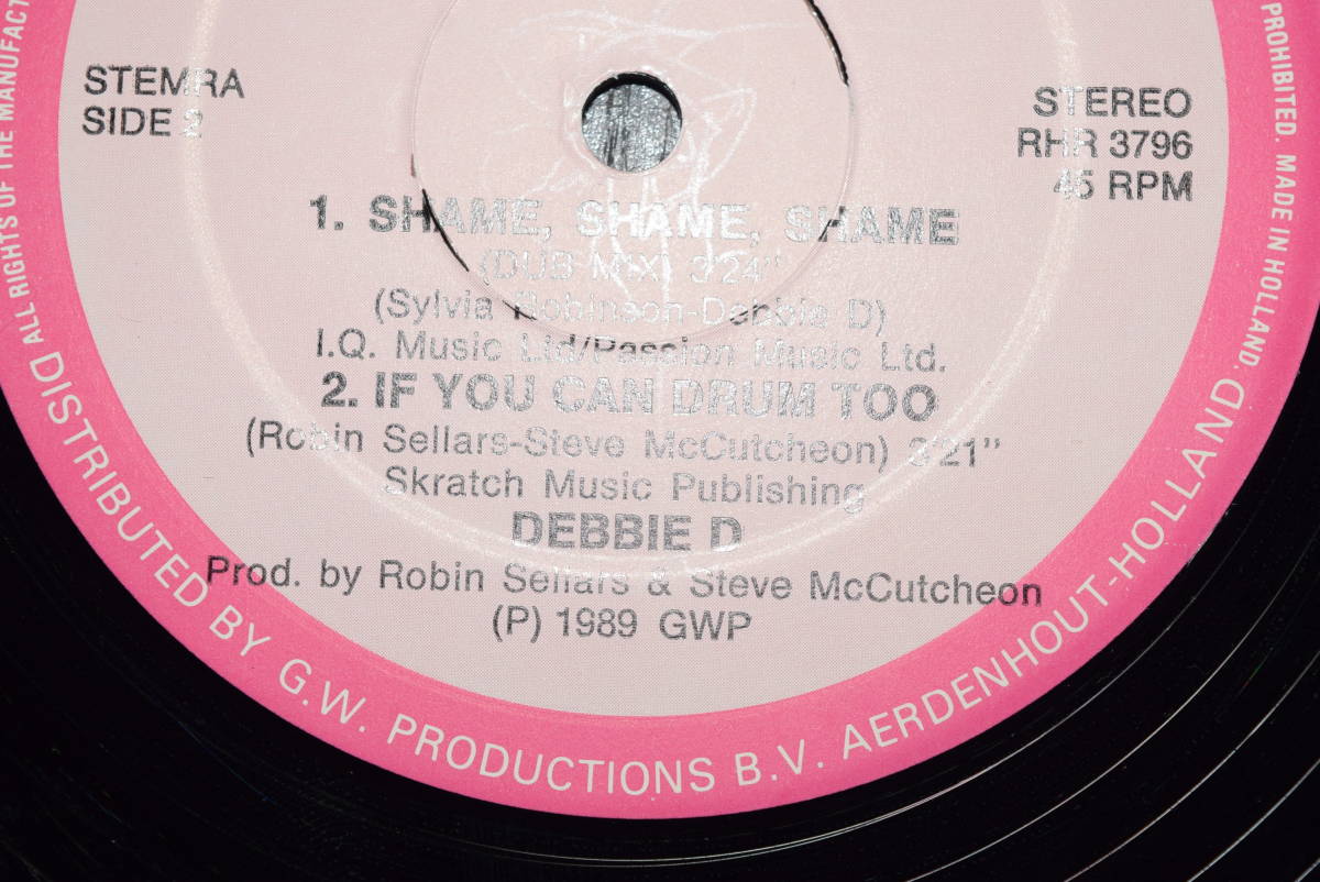 DEBBIE D/SHAME,SHAME,SHAME 12インチシングル　レコード 輸入盤_画像6
