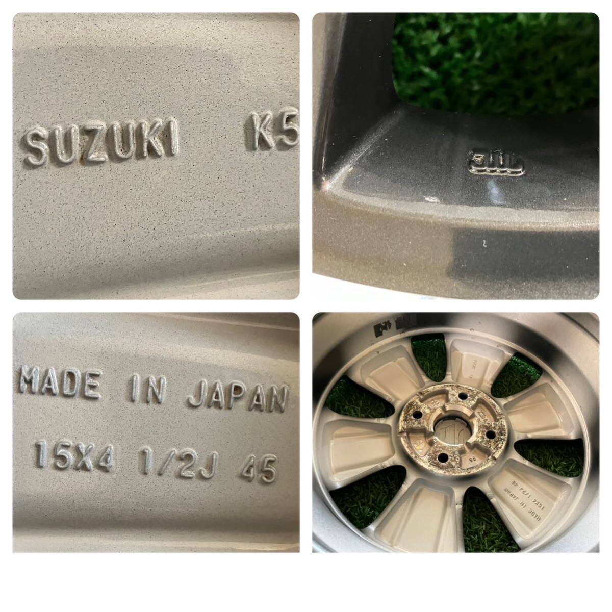 *SUZUKI Suzuki Wagon R stingray original 15 -inch 15×4.5J +45 PCD100 4H hub : approximately 54mm 4ps.@Set polish series used * free shipping 