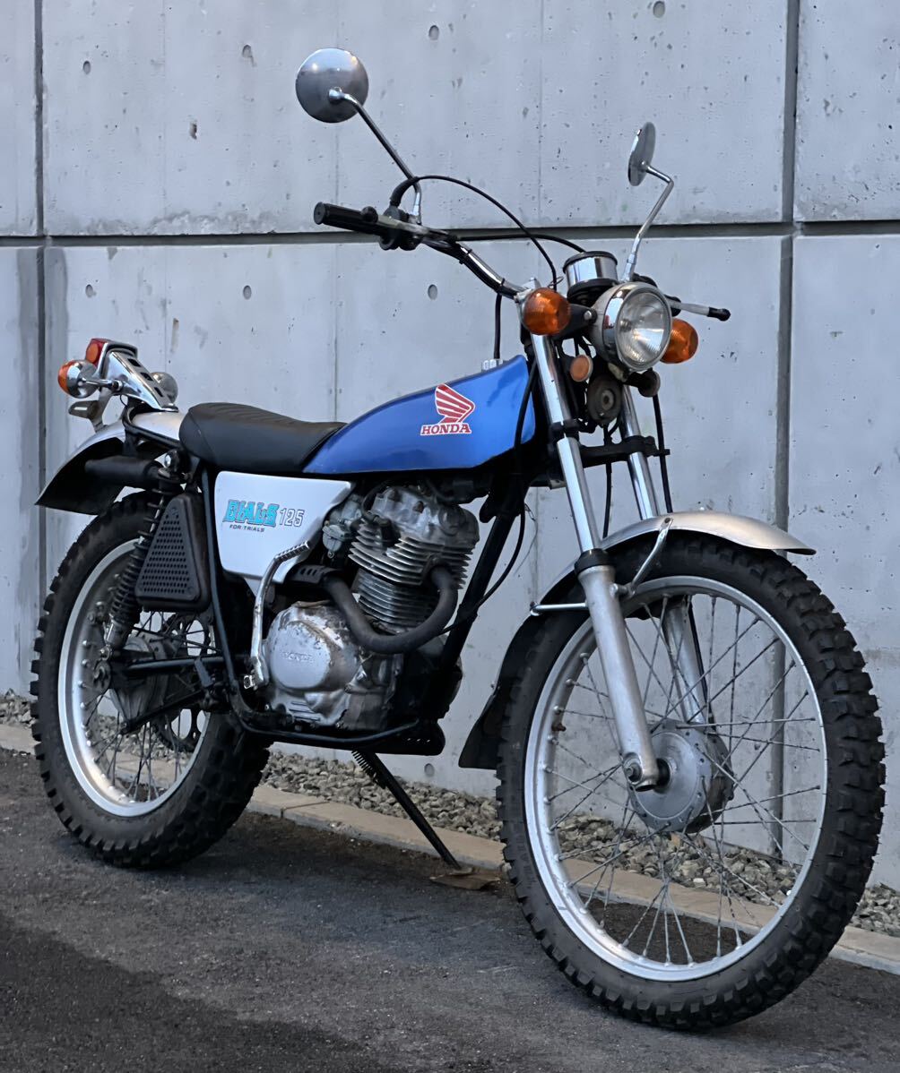 HONDA バイアルス TL125S 125cc 希少絶版キャブ車 エンジン実動 ビンテージオフロード トライアルの画像4