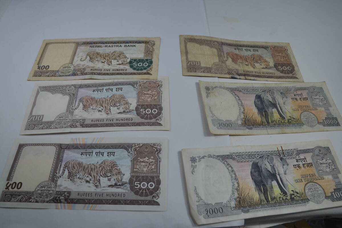 身辺整理・ネパール新旧紙幣７６枚額面４９５６ルピー_画像9