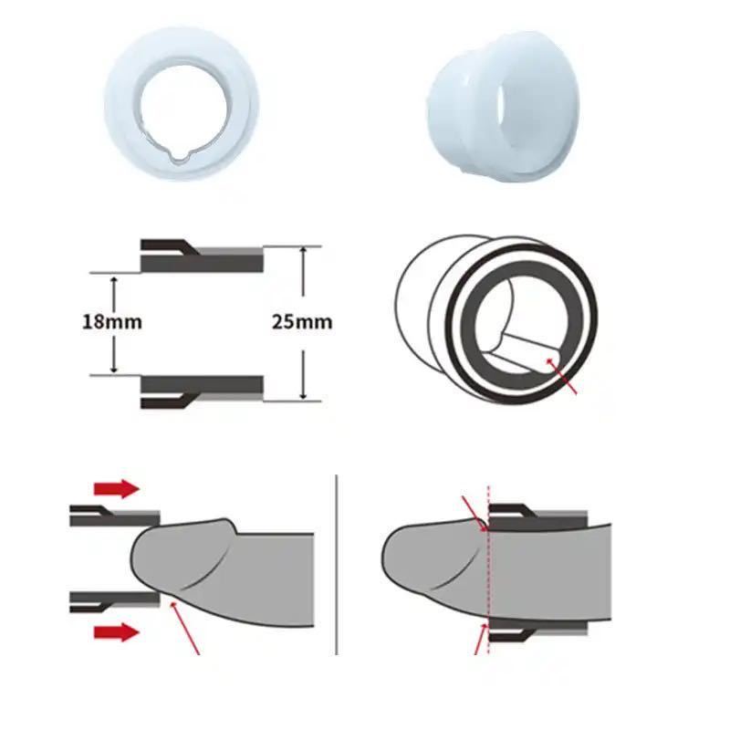 2個入り　仮性シリコンコックリング　ペニスリング　包茎　矯正　男性　遅延　拡大　延伸　皮　補正　剥く　早漏　グッズ　　サック　勃起_画像3
