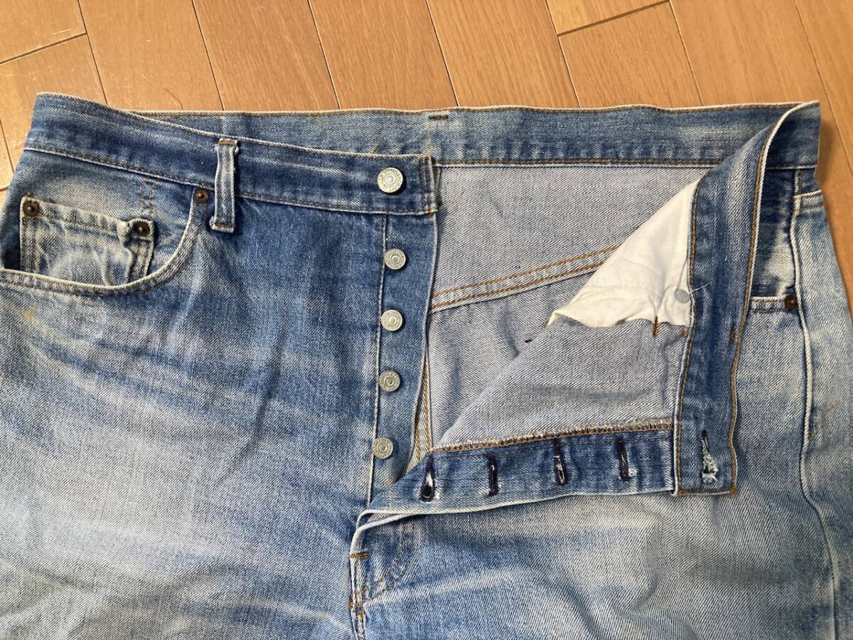 ★ビンテージ Levis リーバイス 501 赤耳 デニムパンツ USA製 W42 セルビッチ 希少 レア 66後期移行モデル オーバーサイズ ビッグサイズの画像3