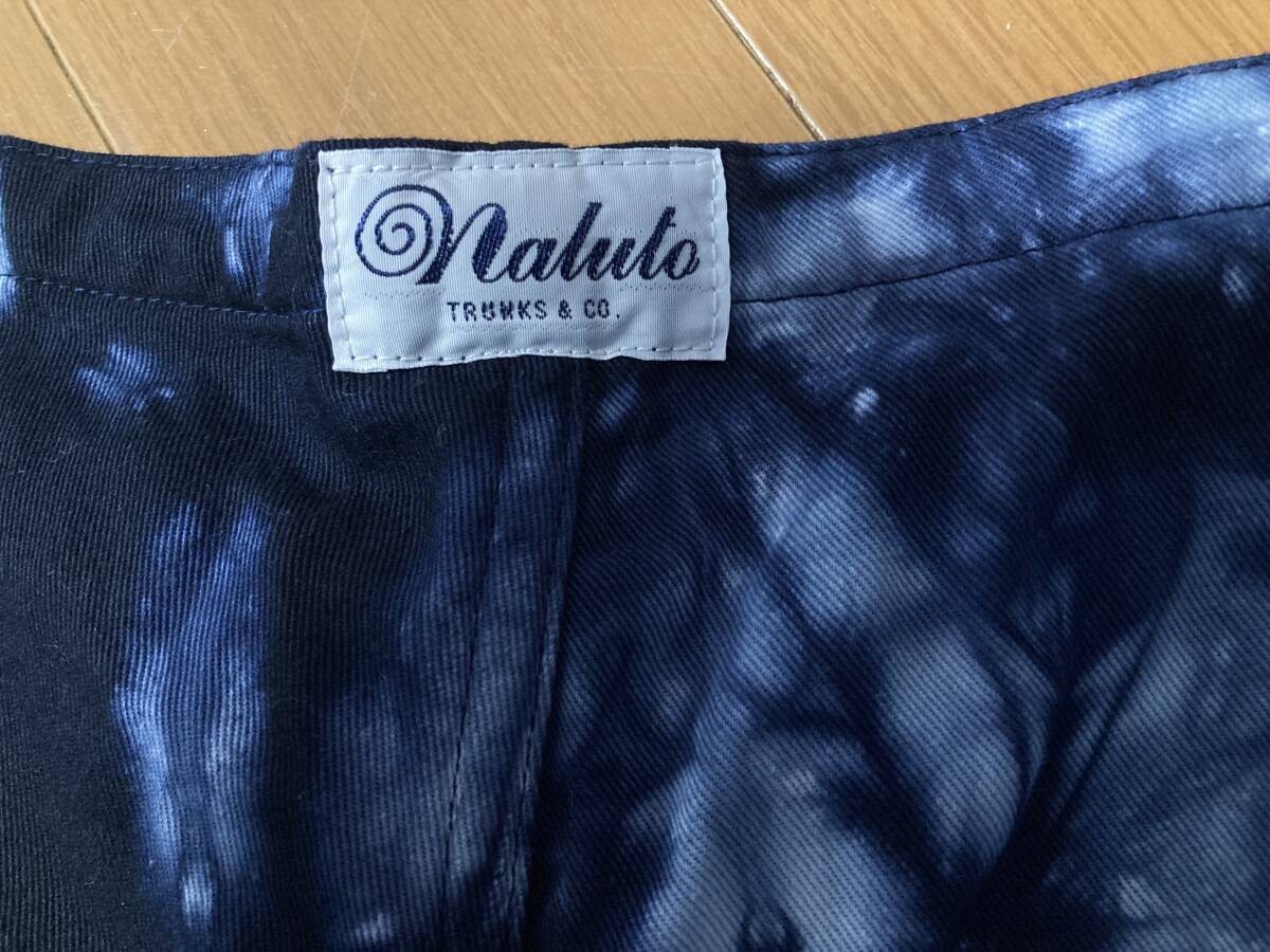 ★美品 Naluto TRUNKS ナルトトランクス ショートパンツ 32 日本製 タイダイ ネイビー ホワイト 山口縫製 ボードショーツ ショートパンツの画像4