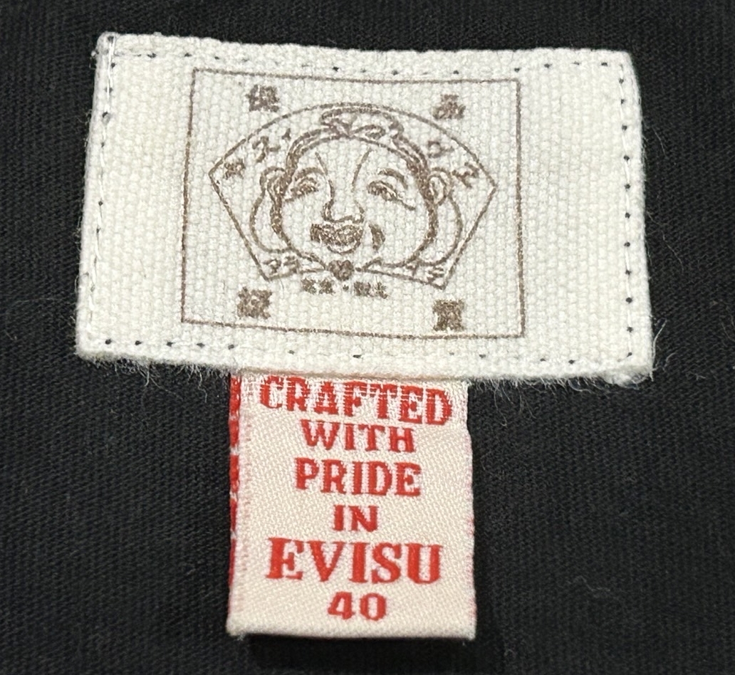 ＊エヴィス EVISU 和柄 魚 富士 プリント 半袖Tシャツ トップス 40　　　　　　　　　　 BJBD.D_画像9