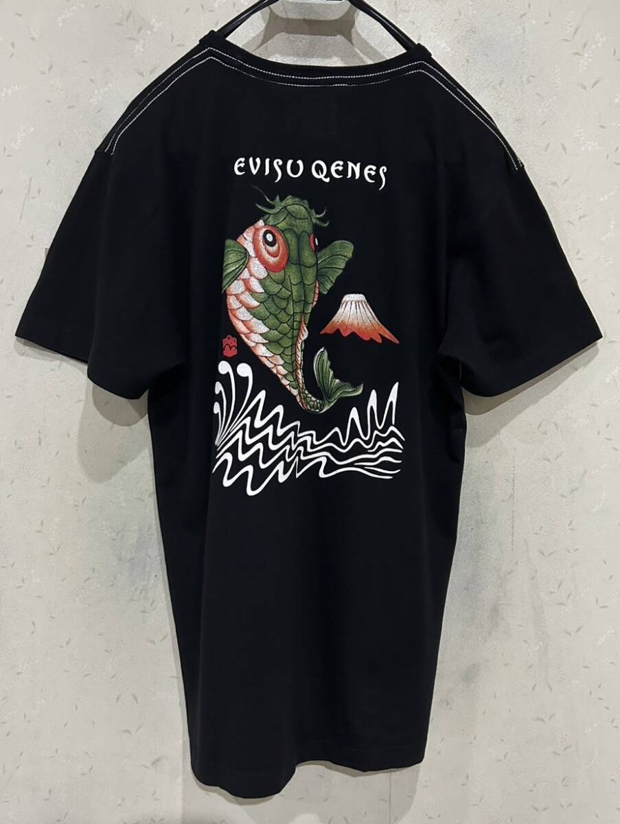 ＊エヴィス EVISU 和柄 魚 富士 プリント 半袖Tシャツ トップス 40　　　　　　　　　　 BJBD.D_画像1