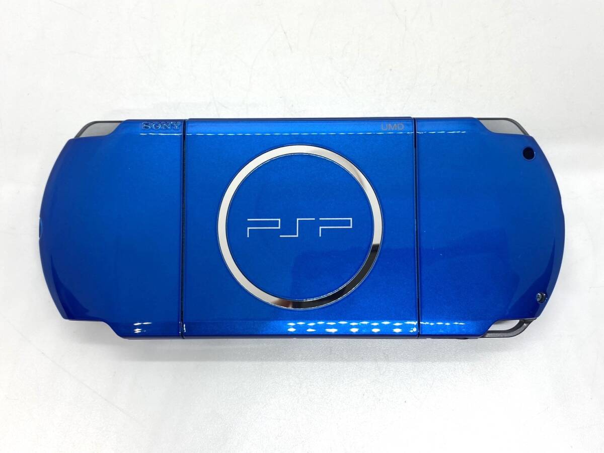 11609★ ソニー SONY PSP プレーステーションポータブル ジャンク ブルー 青 現状品 PSP-3000 本体 箱 アダプタ付き 電源入りませんの画像5