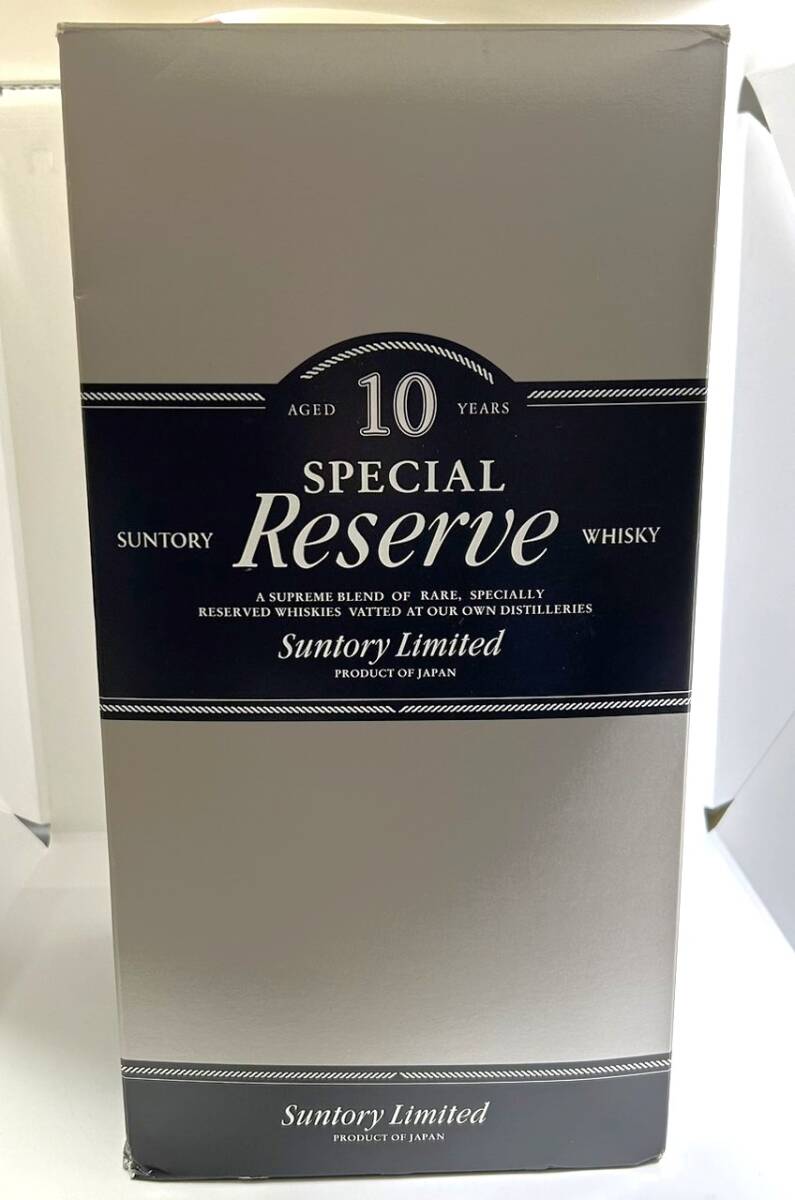 11859★特大 SUNTORY WHISKY RESERVE サントリー ウイスキー スペシャル リザーブ 10年 4000ml 43％ 未開封 古酒 マグナムボトル レア 箱付の画像1