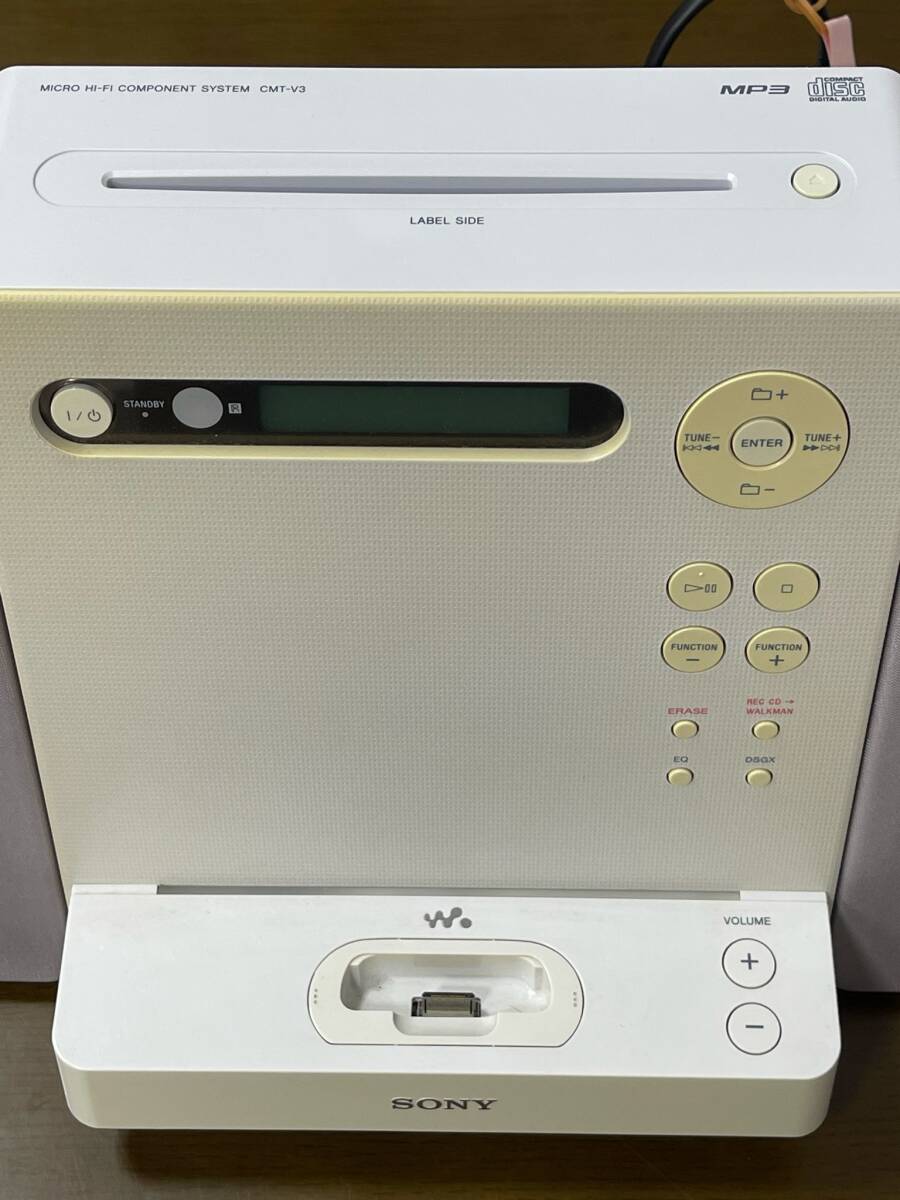 11952 ★ 1円スタート SONY ソニー CD/ウォークマン ドッグコンポ HCD-V3 10年製_画像4