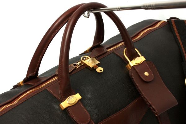 【極美品】ダンヒル Dunhill ボストンバッグ 旅行バッグ グレー ブラウン メンズ 鞄 かばの画像9