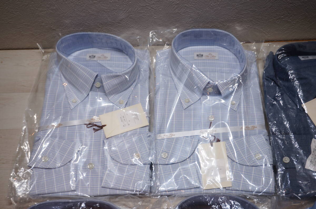 【N40-1.O】未使用！ まとめ売り！ 10点 Yシャツ 長袖 Lサイズ La Fete Bieu/FAIRFAX カラー色々 おまとめセット 通勤 洗い替え 業務用の画像3