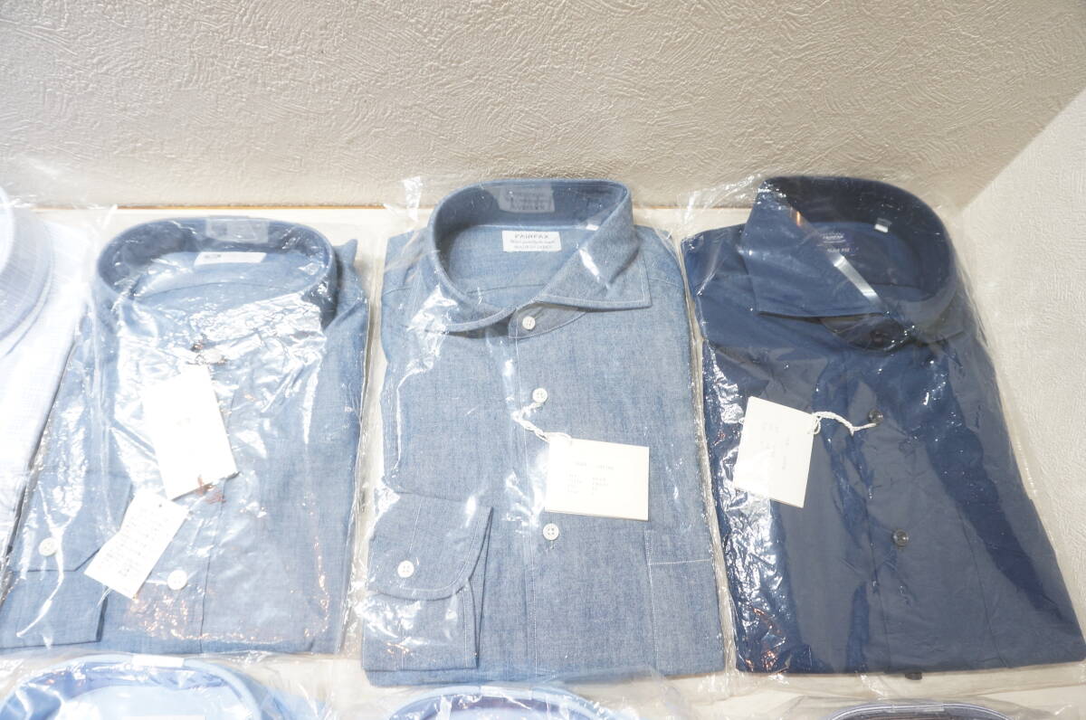 【N40-1.O】未使用！ まとめ売り！ 10点 Yシャツ 長袖 Lサイズ La Fete Bieu/FAIRFAX カラー色々 おまとめセット 通勤 洗い替え 業務用の画像2