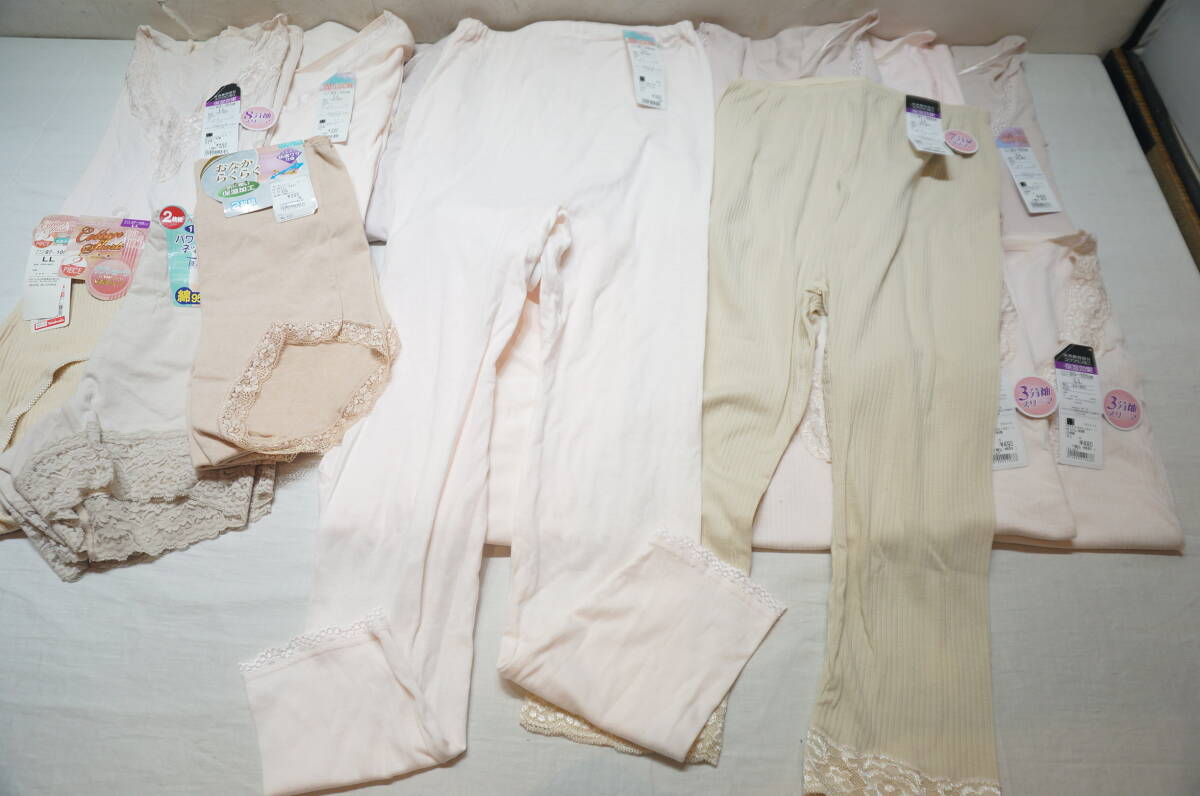 [K22A] super large amount! set sale 24 put on lady's underwear inner wear LL size shorts /3 minute *8 minute sleeve s Lee ma/ slacks under other unused storage goods 