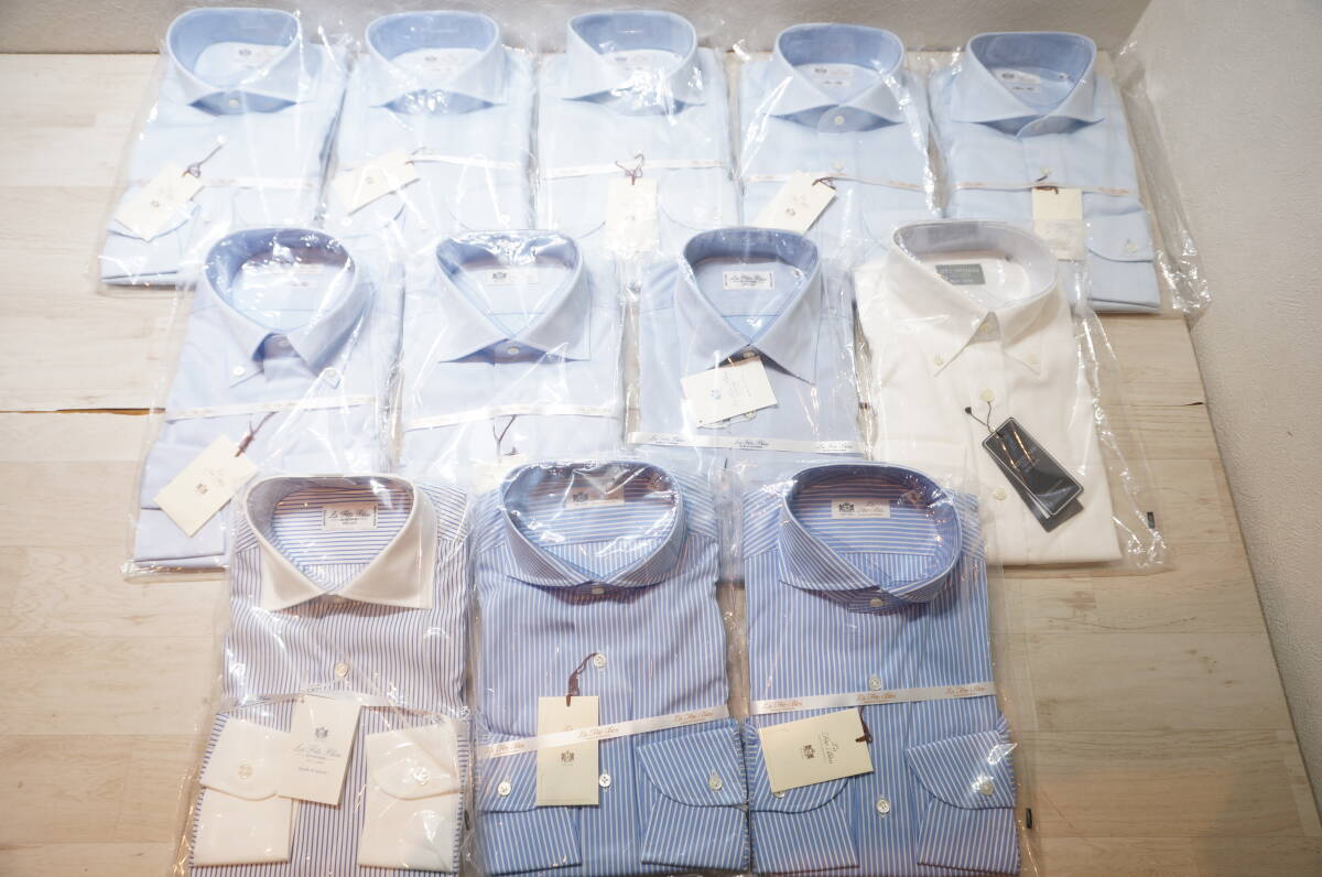 【N22-1.O】大量！ まとめ売り！ Yシャツ 12点 長袖 38-82 La Fete Bleu/Hitoyoshi カラー色々 おまとめセット 通勤 洗い替え 業務用の画像1