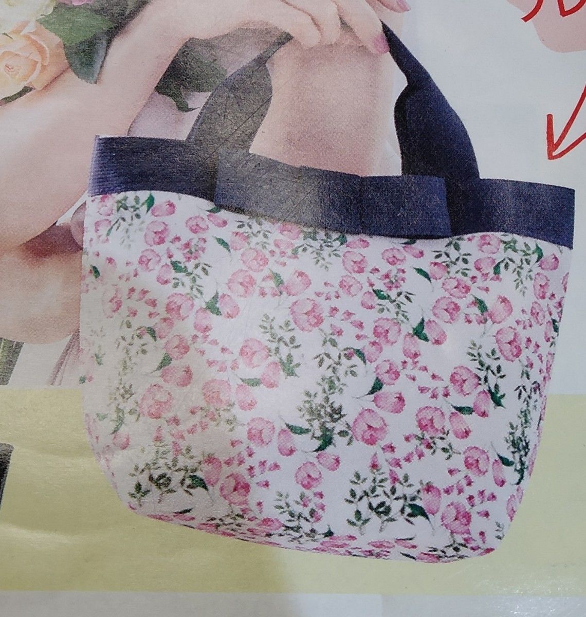 セット出品 アロマーヌ・トートバッグ　水彩画エコバッグ  ローズミニトートバッグ バッグ
