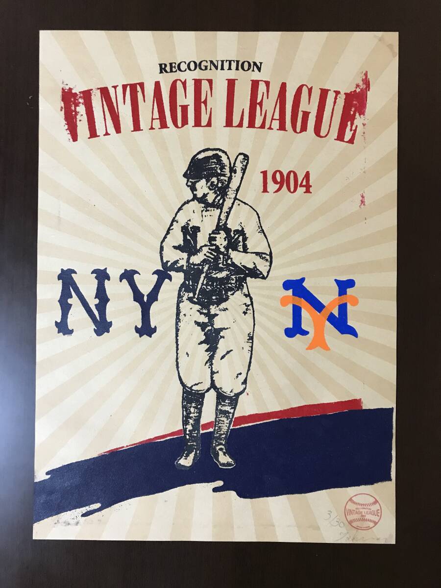 代官山スタジアム　MLB VINTAGE LEAGUE　ポスター2枚　美品　ベースボール　スタジアム原宿　STADIUM_画像2