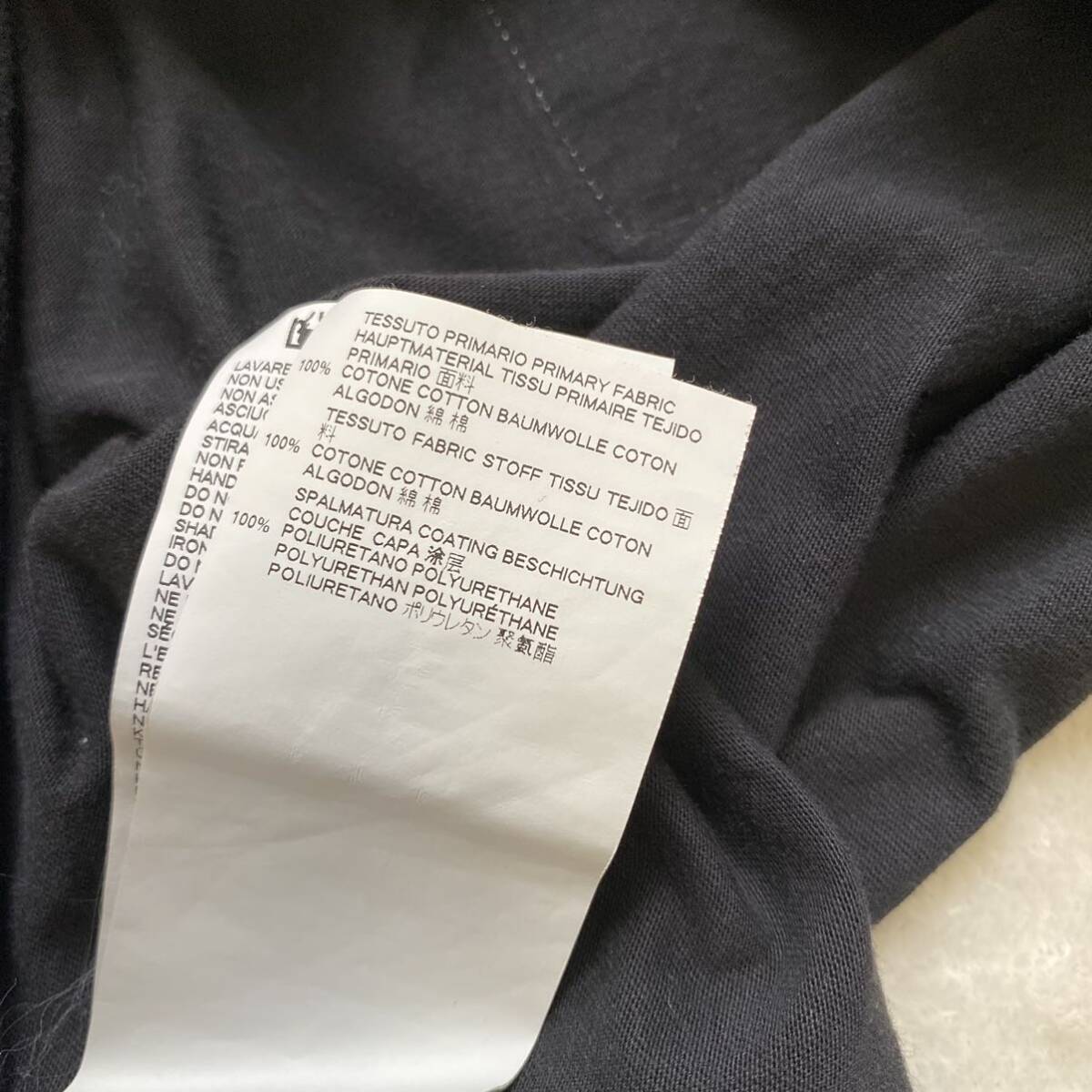 【超希少】 Maison Margiela マルジェラ 半袖 Tシャツ トップス キャンバスTシャツ ブラック ホワイト 10 メンズ 44 M相当_画像10